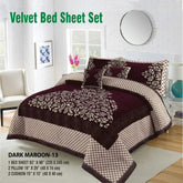 Premium Fomi Four Border Jacquard Bed Sheet Set – 4 Pcs: 1 Fomi Bed Sheet, 2 Pillow Covers, 1 Cushion Cover